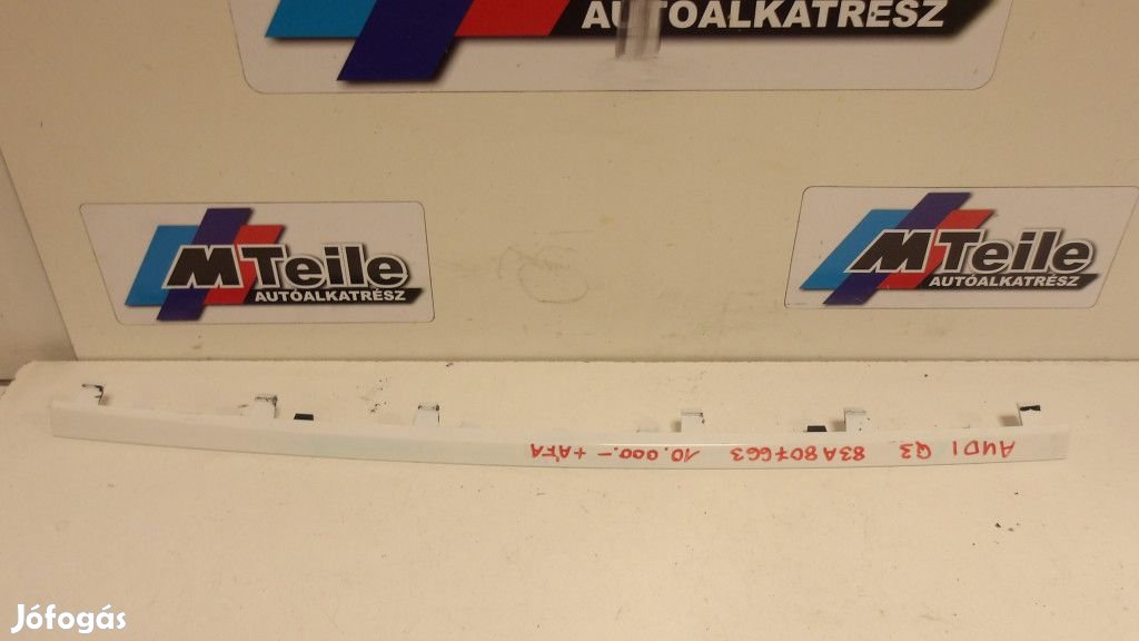 [GYÁRI BONTOTT] AUDI Q3 ELSŐ LÖKHÁRÍTÓ DÍSZLÉC 83A807663